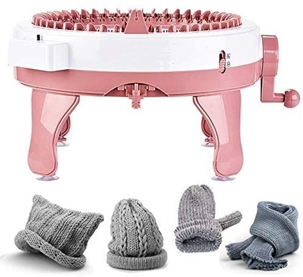 le chapeau de chandail d'écharpe tricoté à la main par métier à tisser fait main de laine de cylindre de machine à tricoter de laine de 48 aiguilles cogne les enfants adultes AR paresseuse